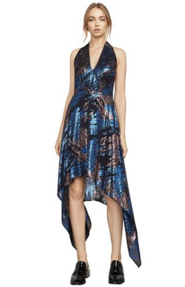 Bcbgmaxazria Women's Blue  Maegan Metallic Jac